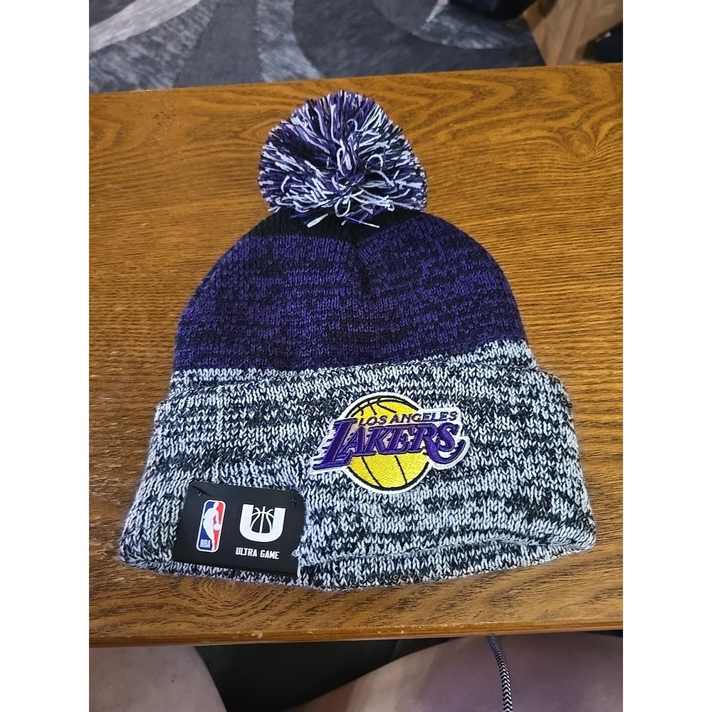 Los Angeles LA Lakers‎ NBA Ultra Game Beanie Stocking Hat with Pom / NWT